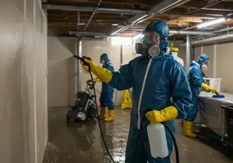 Basement Sanitization and Antimicrobial Treatment process in White Marsh, MD